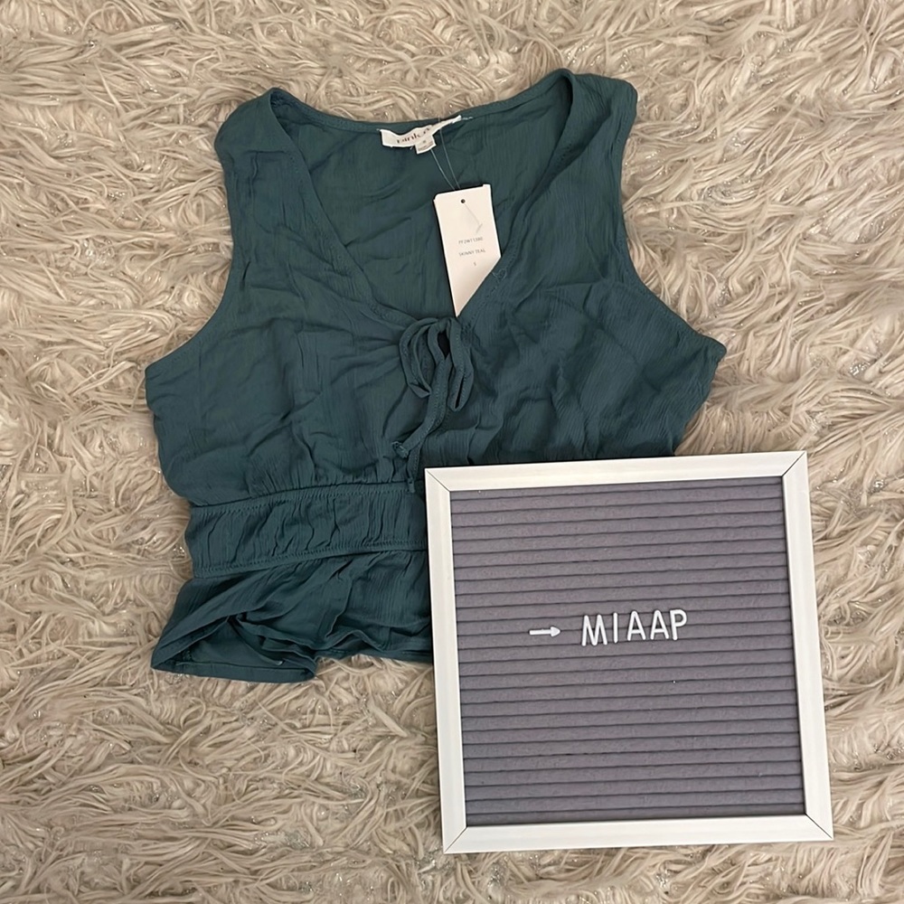 NWT teal tank top